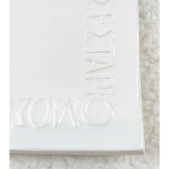 YRIA PAROS • White Handmade Greek Square Serving Plate - Picture 4 of 13